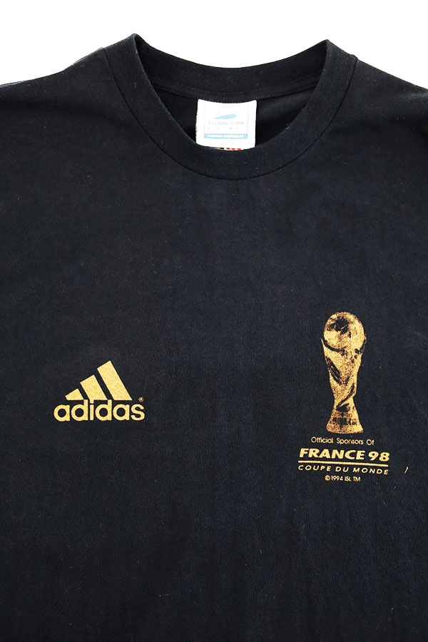 Used 90s adidas FRANCE WORLD CUP Graphic T-Shirt Size XL  
