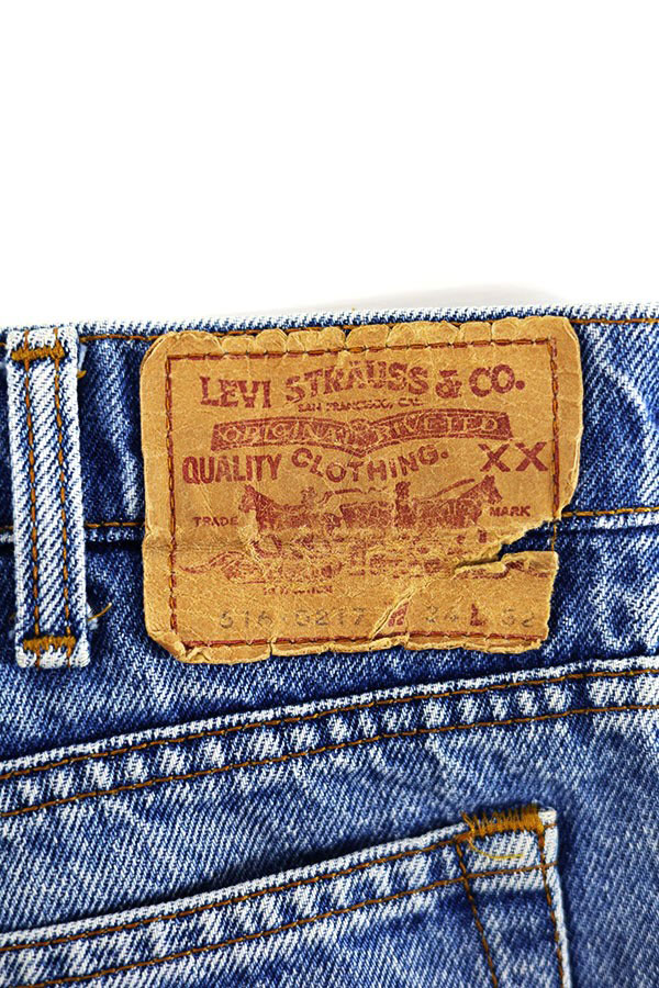 Used 90s Levis 516 0217 Blue Denim Pants Size W35 L29 