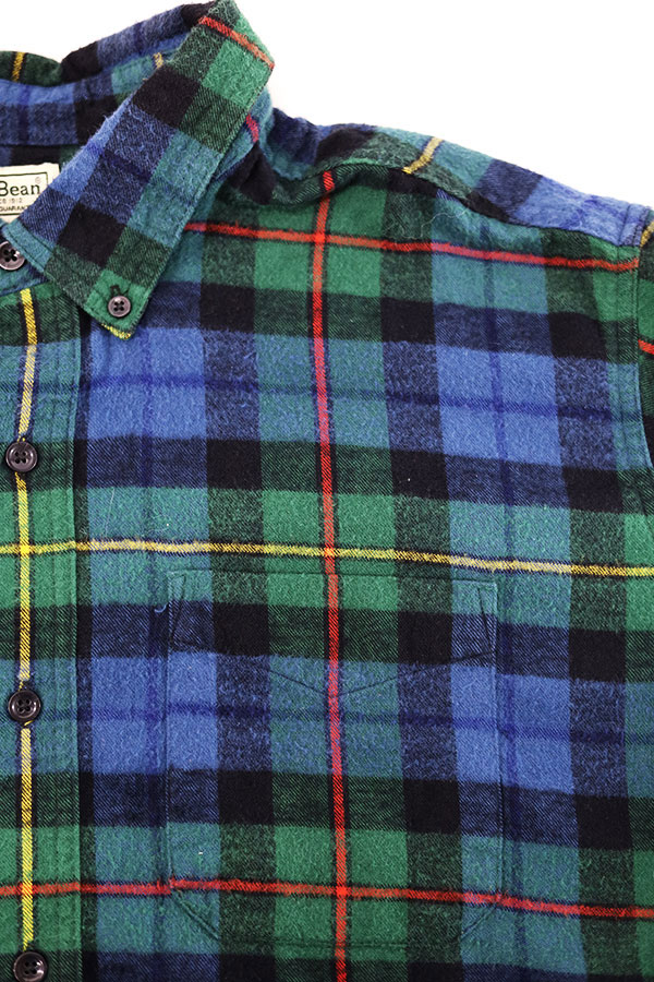 Used 00s LL Bean Over Size Flannel BD Shirt Size XL 