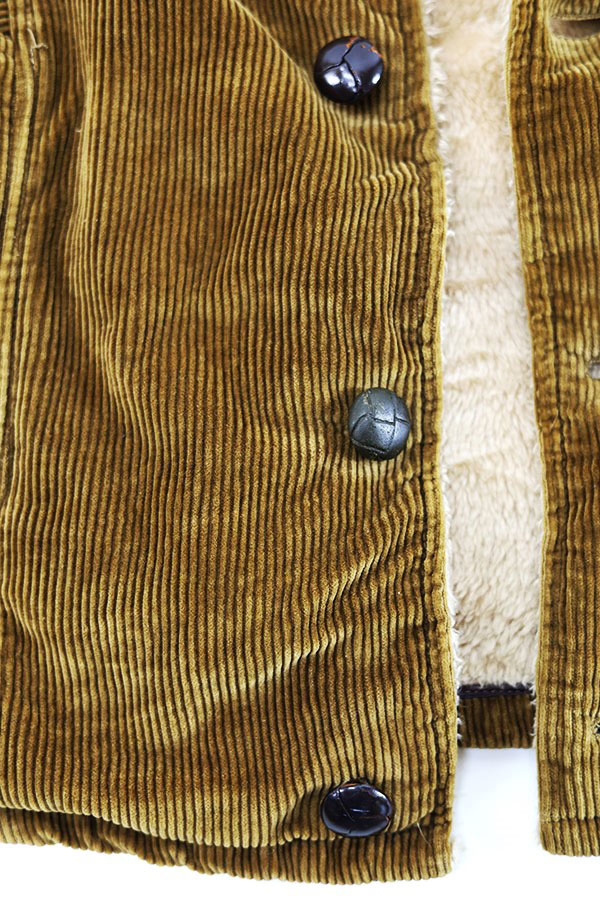 Used 60s-70s CANADA ESKilon Corduroy Boa Jacket Size S  