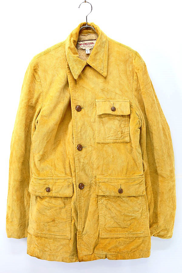 Used 70s USA McGREGOR Corduroy Middle Coat Jacket Size 42 Extra Long 