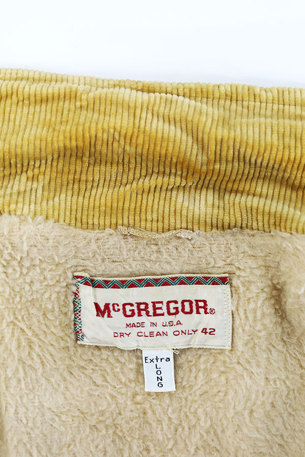 Used 70s USA McGREGOR Corduroy Middle Coat Jacket Size 42 Extra Long 