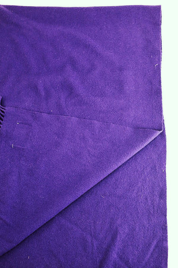 Used 90s PHEASA Purple Pure Wool Middle Cape Size Free 