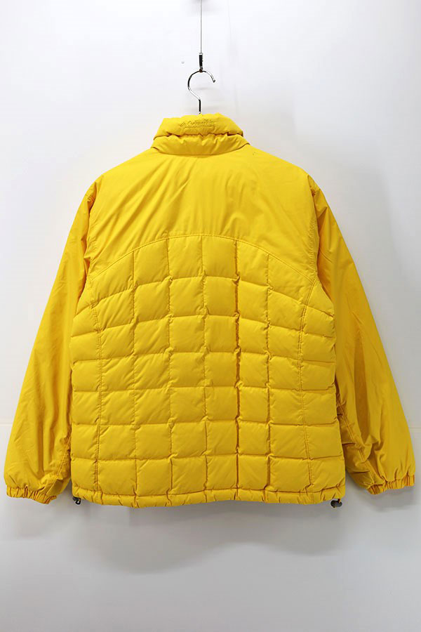 Used Womens 90s Columbia Yellow Down Blouson Jacket Size L 