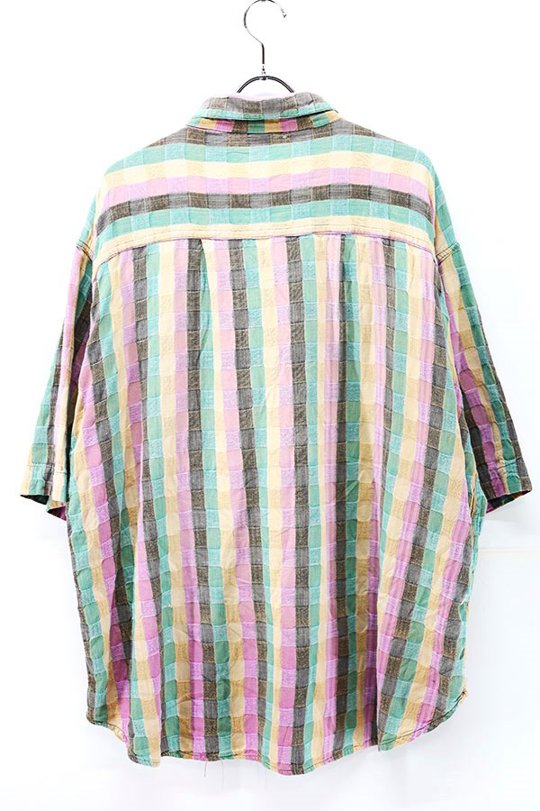 Used 80s-90s Zeppelin Pale Tone 3d Stripe S/S Over Shirt Size 3XL 