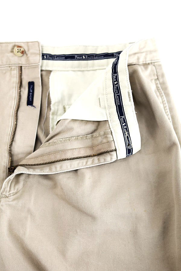 Used 90s POLO Ralph Lauren 2Tuck Cotton Chino Short Pants Size W34 