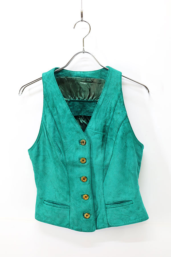 Used Womens 90s JEAN CLAUDE JITROIS Suede Leather Vest Size S 相当 古着
