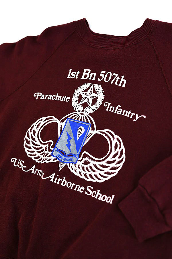 Used 90s USA HANES US Army Airbone Graphic Sweat Size L 