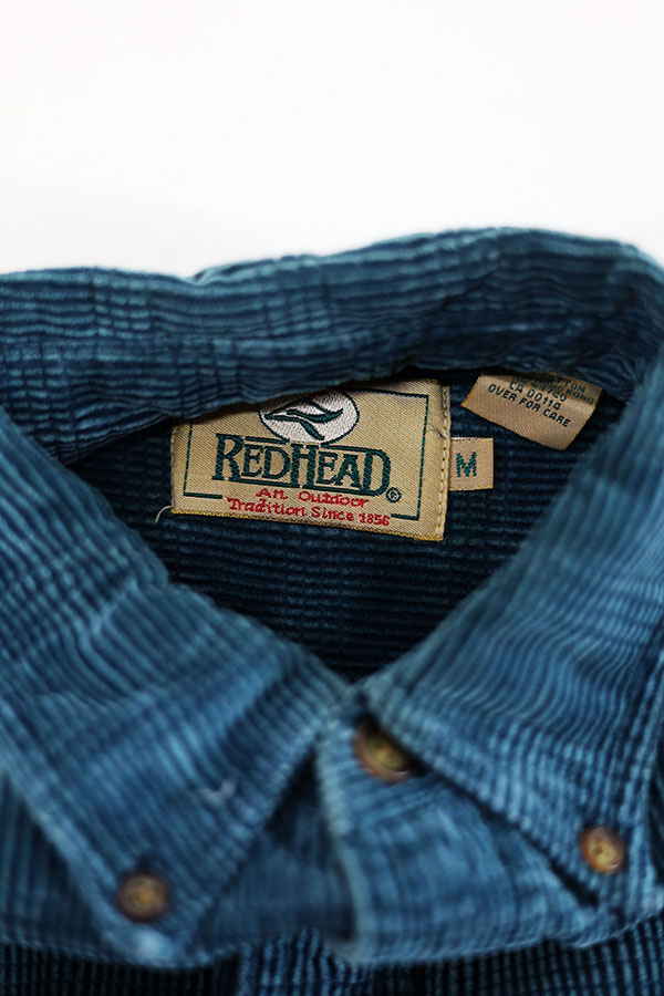 Used 90s RED HEAD Turquoise Corduroy BD Shirt Size M ����