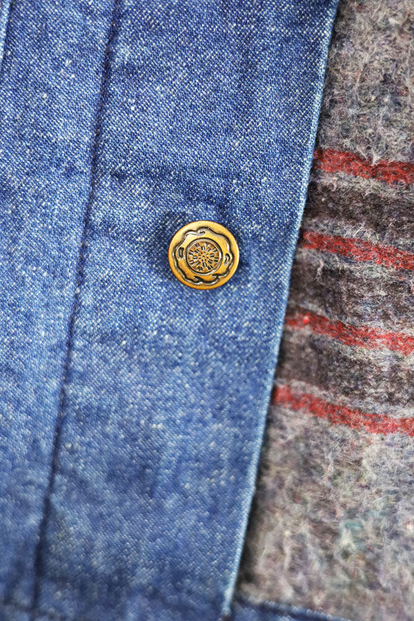 Used 80s USA BIG BEN Denim Blanket Liner Cover All Jacket Size L ���� ����