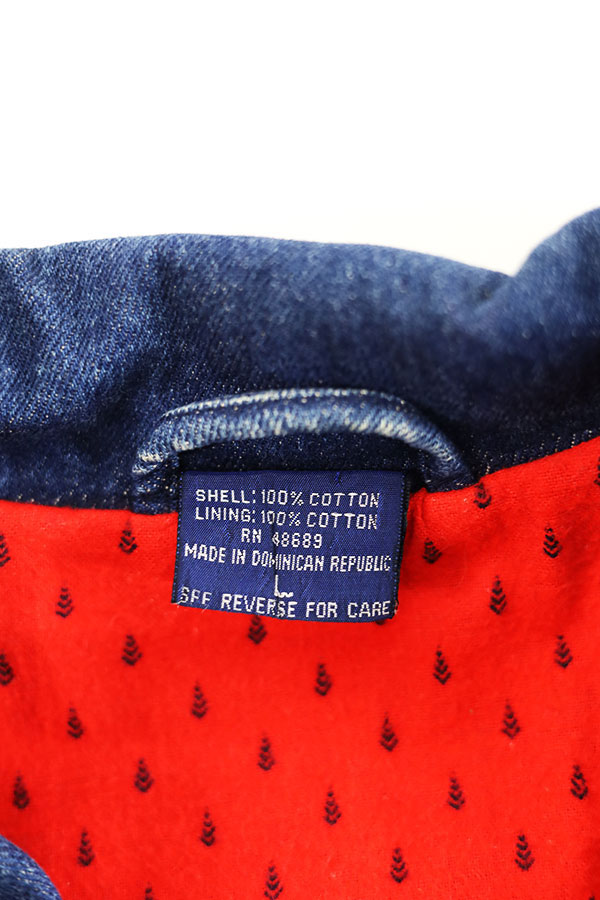 Used Womens 80s-90s Unknown Denim Double Riders Design Denim Jacket Size L ����