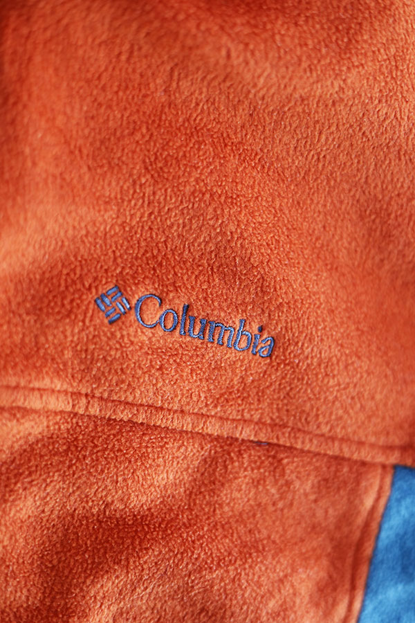Used 00s Columbia City Orange Fleece Jacket Size XL 