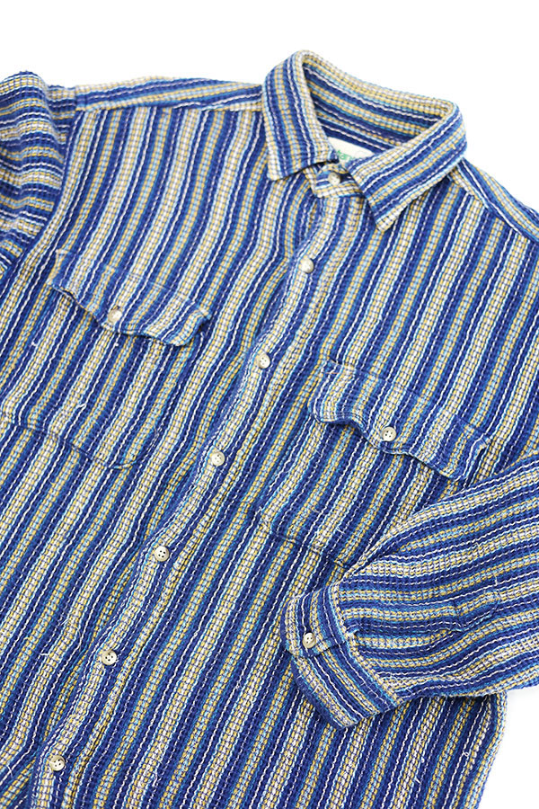 Used 90s Wrangler Thermal Fabric Stripe Design Shirt Size M 
