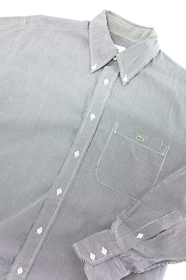 Used 00s Lacoste checkered BD Shirt Size M  