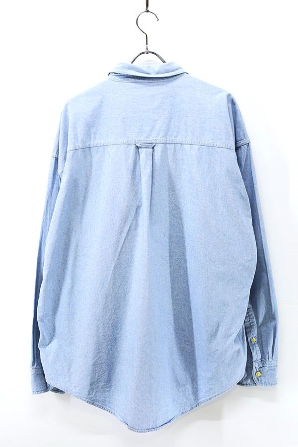 Used 90s CHAPS Ralph Lauren Chambray BD Shirt Size XL 