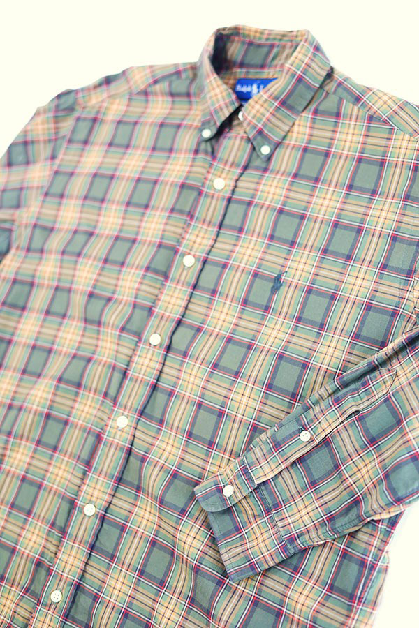 Used 90s Ralph Lauren Brown Check Cotton Shirt Size M 