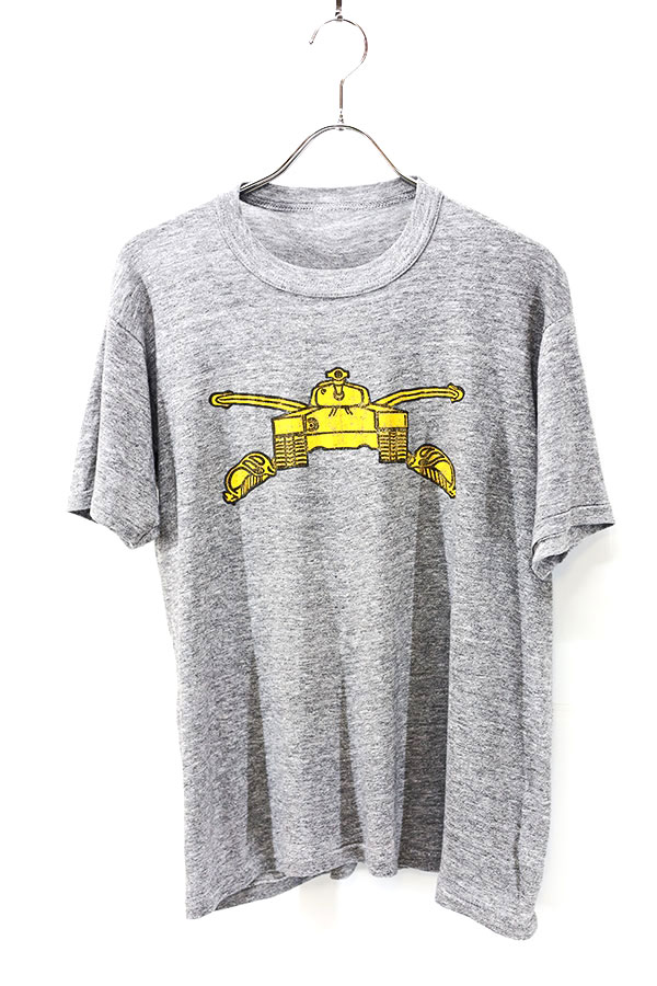 Used 80s Military Tank Graphic T-Shirt Size L  