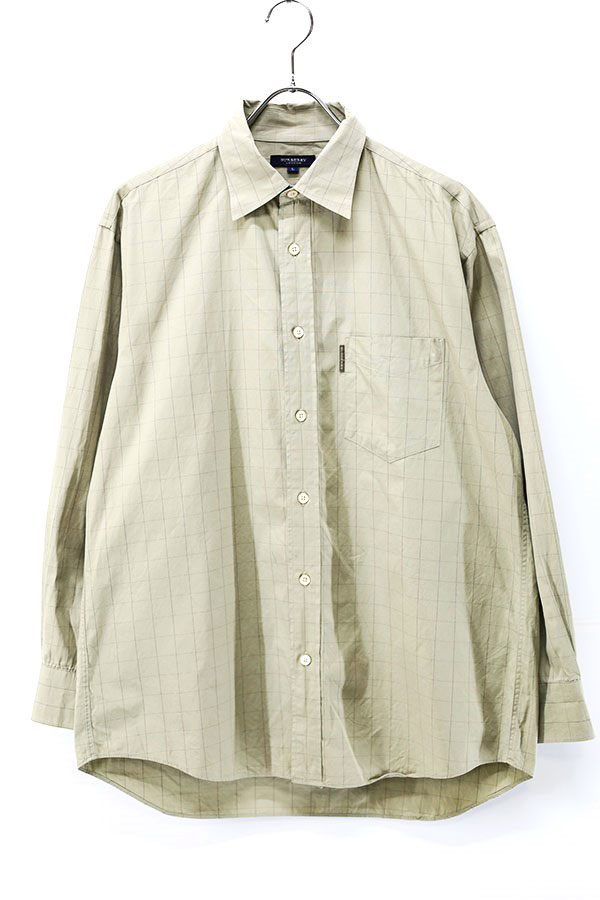 Used 00s Burberry Check Cotton Shirt Size L 