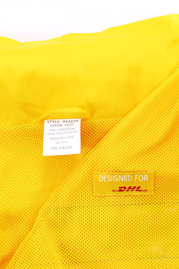 Used 00s DHL Light Nylon Reflector Middle Jacket Size L 