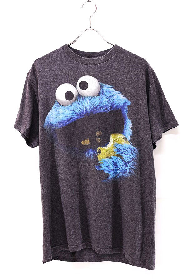 Used 00s SESAME STREET Cookie Monster Graphi T-Shirt SIze L 