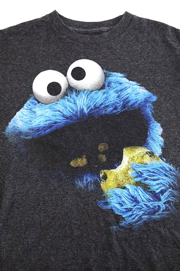 Used 00s SESAME STREET Cookie Monster Graphi T-Shirt SIze L 