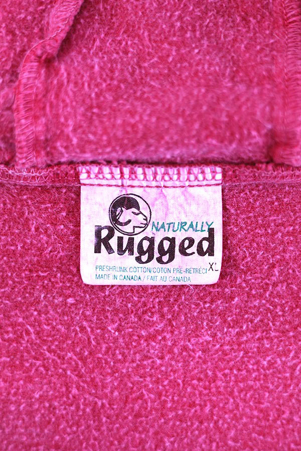 Used 90s CANADA Rugged Fade Pink Denim Middle Coat Size XL 
