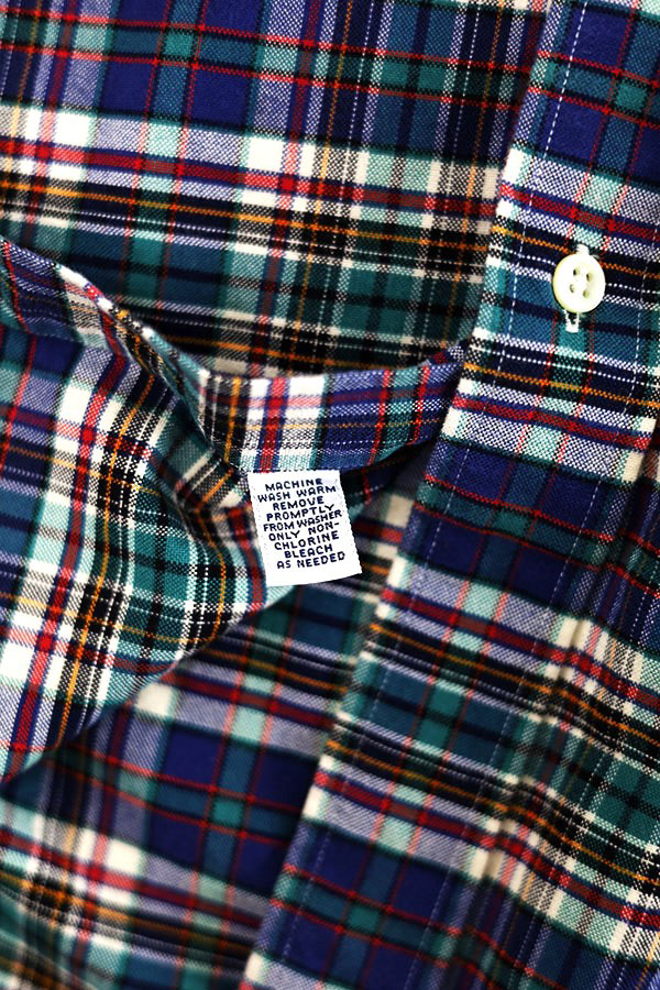 Used 90s Ralph Lauren BIG SHIRT Check Cotton BD Shirt Size S 