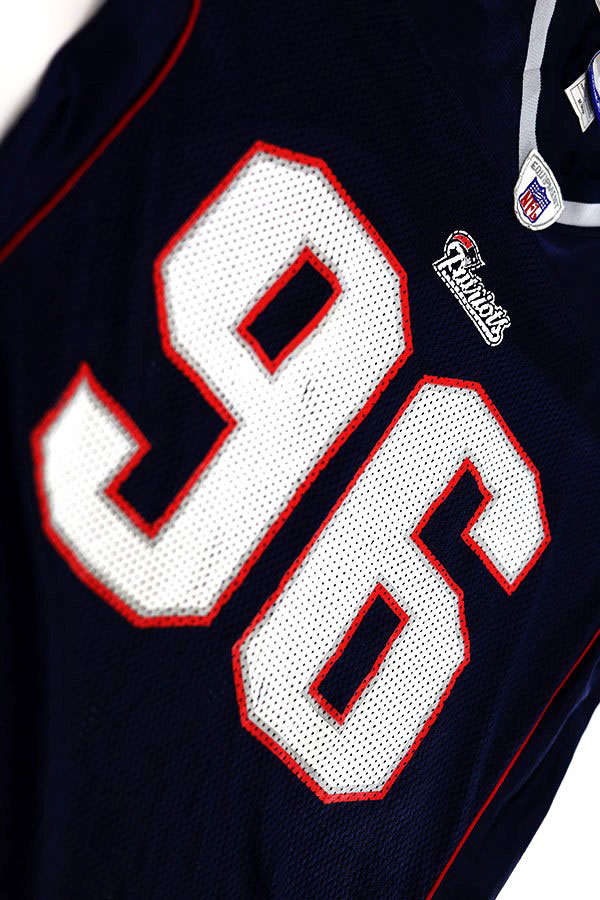 Used 00s Reebok NFL Patriots Nylon Game Shirt Size M 
