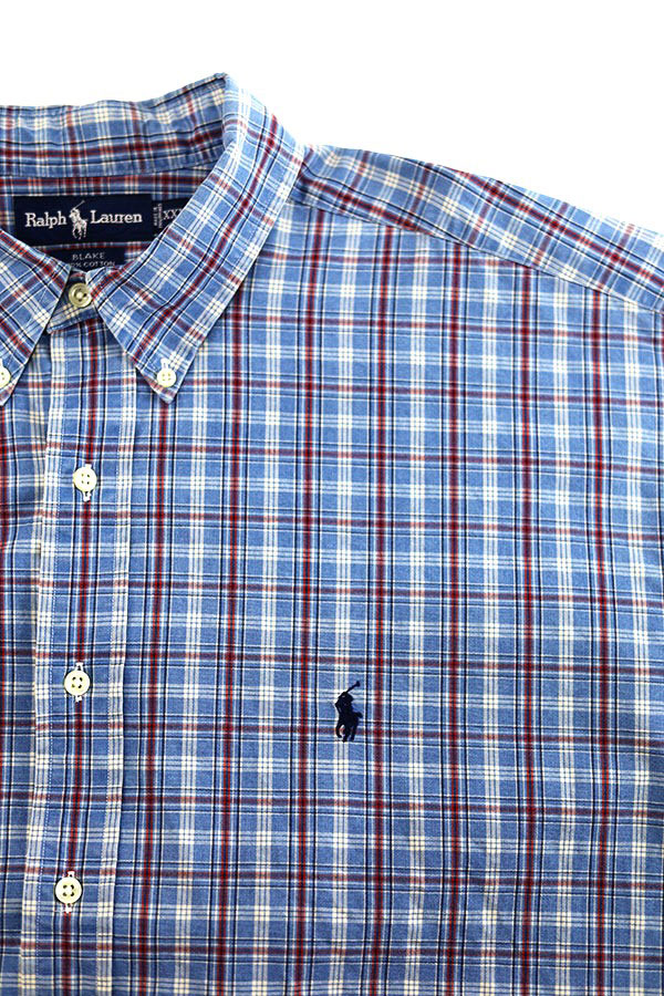 Used 90s Ralph Lauren Check Cotton BD Shirt Size 2XL 