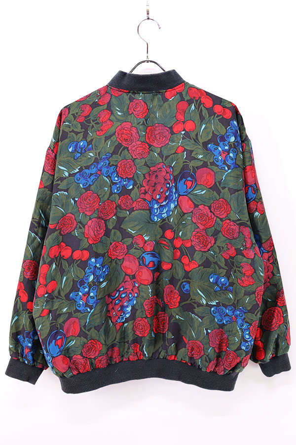 Used 80s-90s Unknown Flower All Over Graphic Silk blouson Jacket Size Free 