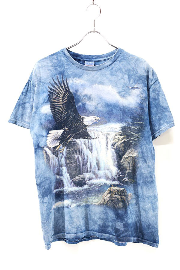 Used 00s GILDAN Eagle Animal Graphic Tyedye T-Shirt Size M 
