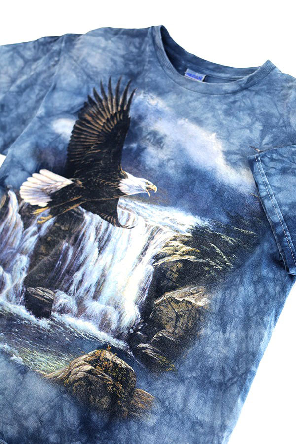 Used 00s GILDAN Eagle Animal Graphic Tyedye T-Shirt Size M 