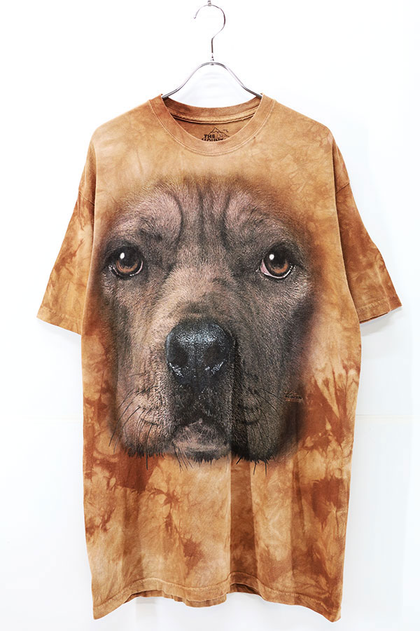 Used 00s THE MOUNTAIN Dog Animal Graphic Tyedye T-Shirt Size L 