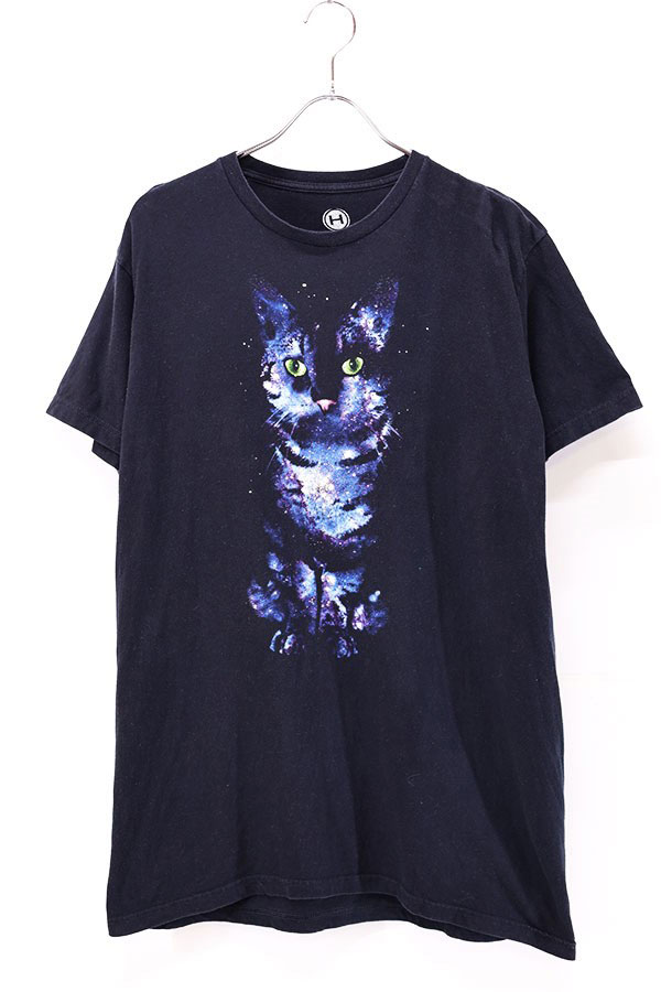 Used 00s HYBRID Cat Cosmo Animal Graphic T-Shirt Size L 