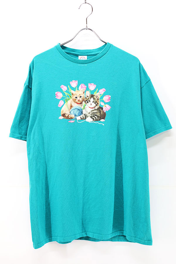 Used 90s-00s DELTA Cat Animal Graphic T-Shirt Size XL 