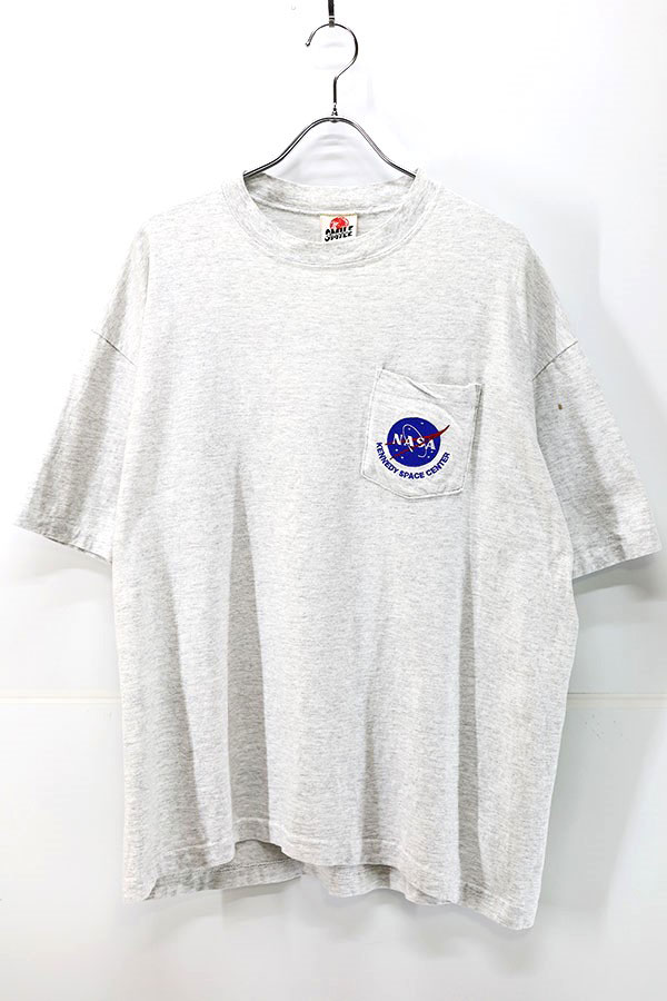 Used 90s NASA Embroidery Design Pocket T-Shirt Size XL  