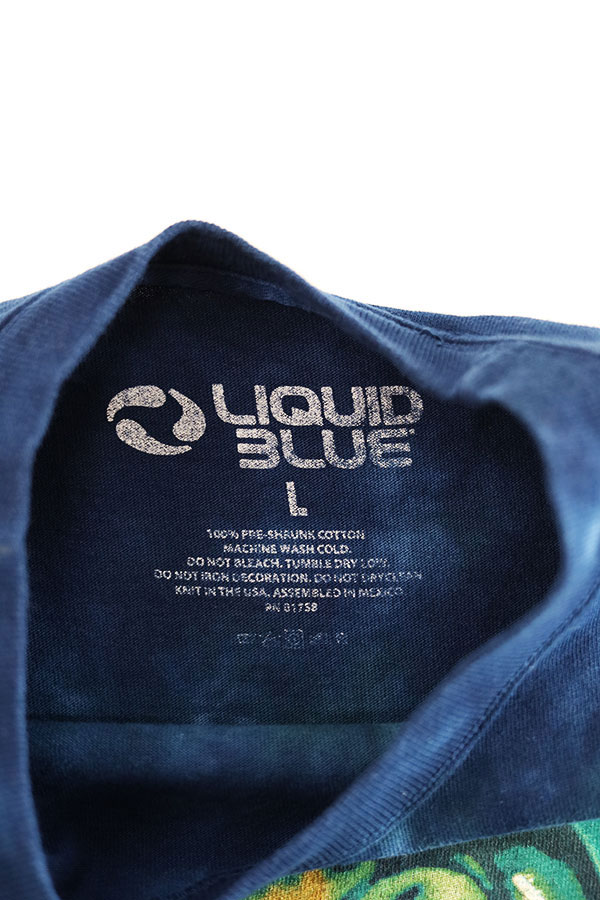 Used 00s LIQUID BLUE Pink Floyd The Wall Tyedye Rock T-Shirt Size L 