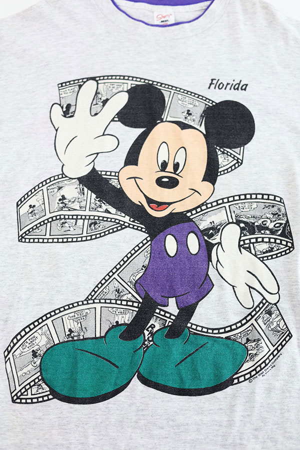 Used 90s USA Disney Mickey Film Character Graphic T-Shirt Size L 