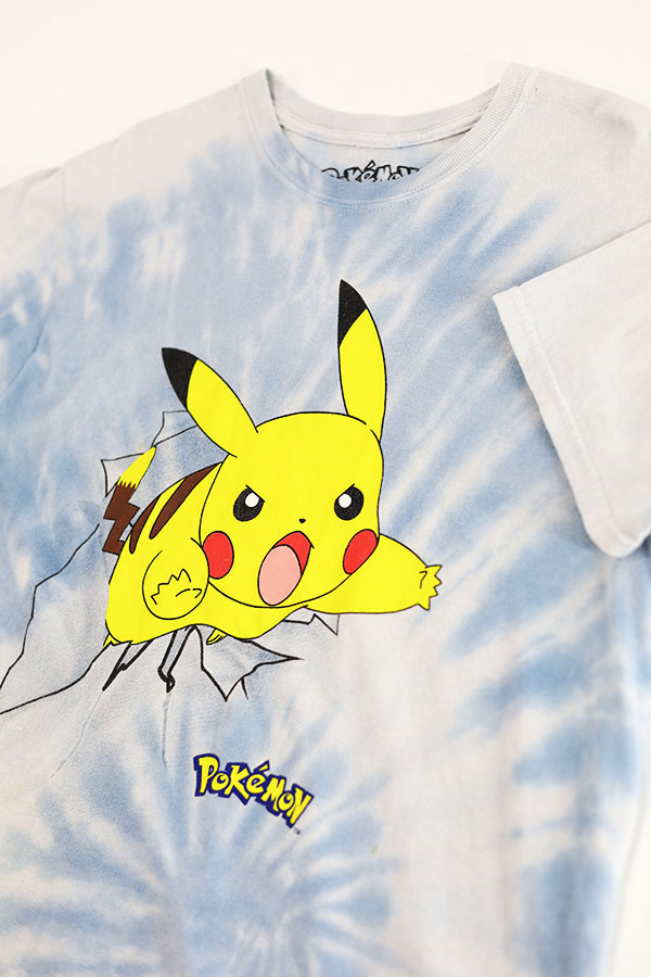Used 00s POKEMON Pikachu Character Graphic T-Shirt Size M 