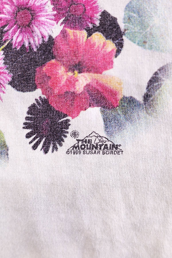 Used 90s USA THE MOUNTAIN Animal Art Graphic Tie Dye T-Shirt Size L 