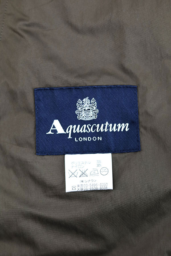 Used Womens 00s Aquascutum Packable Nylon Middle Coat Size S 相当 古着