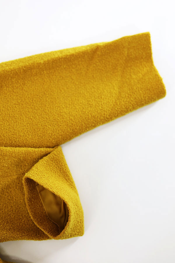 Used Womens 80s-90s Pierre cardin Yellow Wool Jacket Size M  