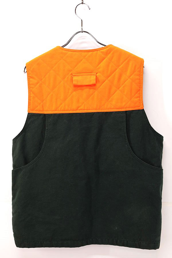 Used 00s Wool Rich Blaze Orange  Green Hunting Vest Size M 