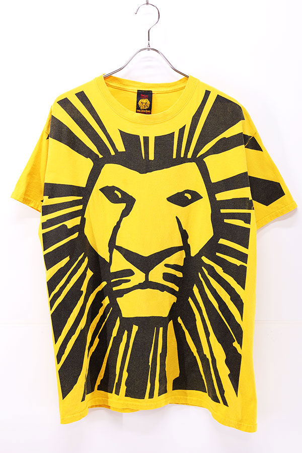 Used 00s Disney THE LION KING Musical Graphic T-Shirt Size L 