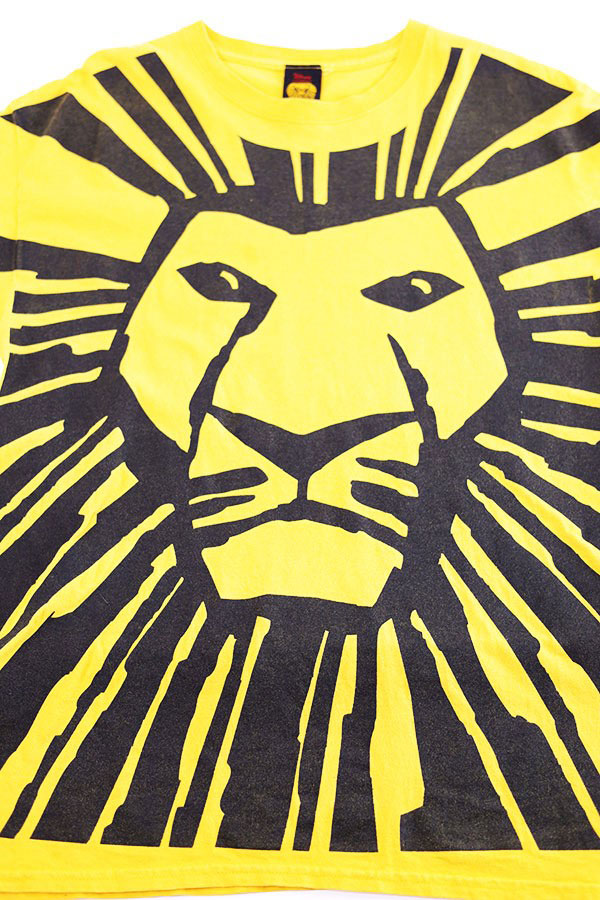 Used 00s Disney THE LION KING Musical Graphic T-Shirt Size L 