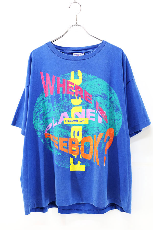 Used 90s USA Reebok Both Over Graphic T-Shirt Size XL 