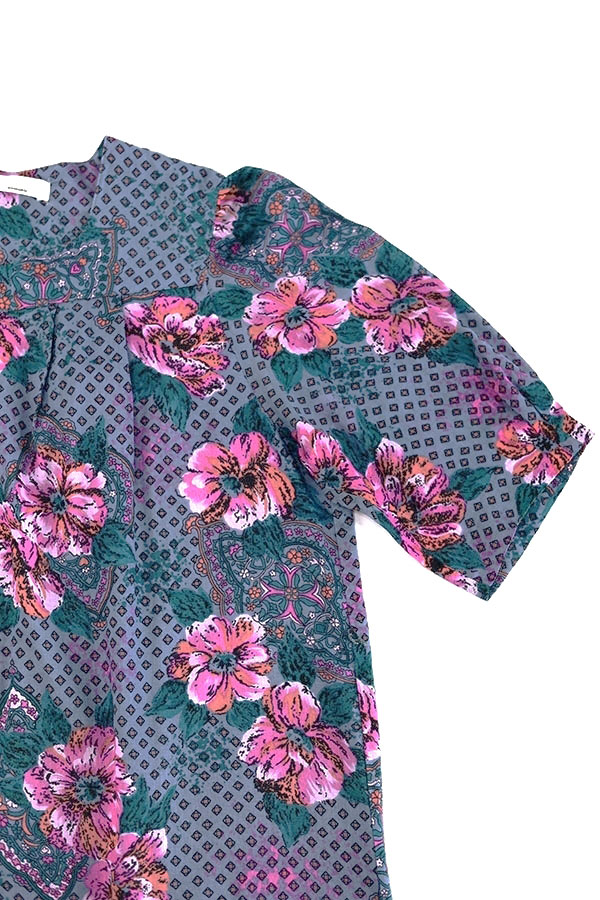 Used 90s ONWARD Flower pattern Tunic Dress Size M 