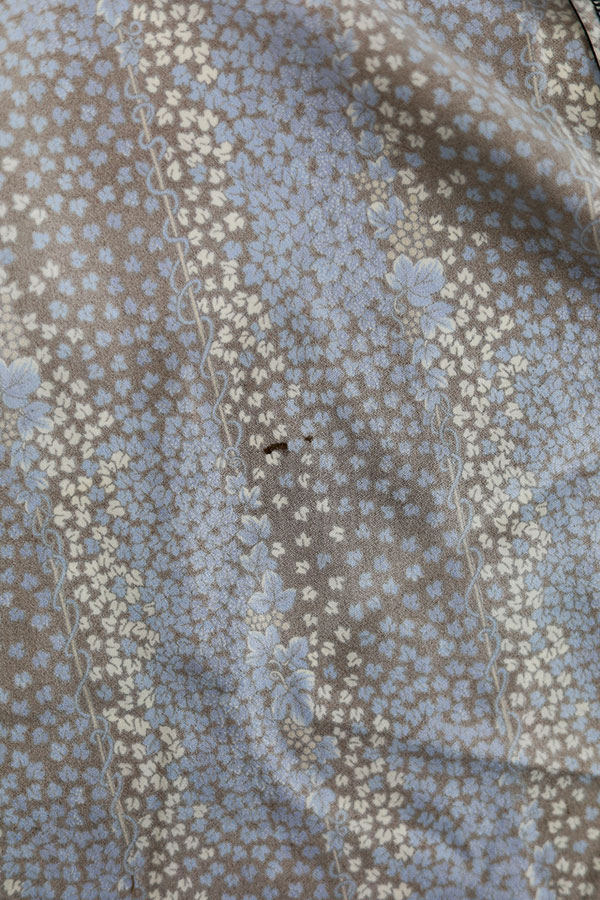 Used 70s-80s Floret Stripe pattern Middle Dress Size L  