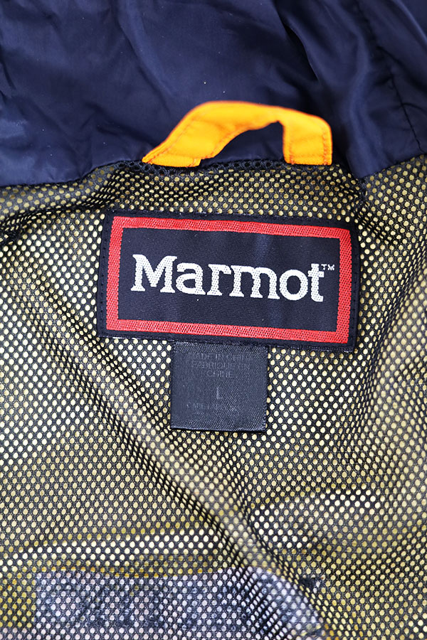 Used 90s Marmot OrangeBlack Gore-Tex Nylon Parka Jacket Size L 