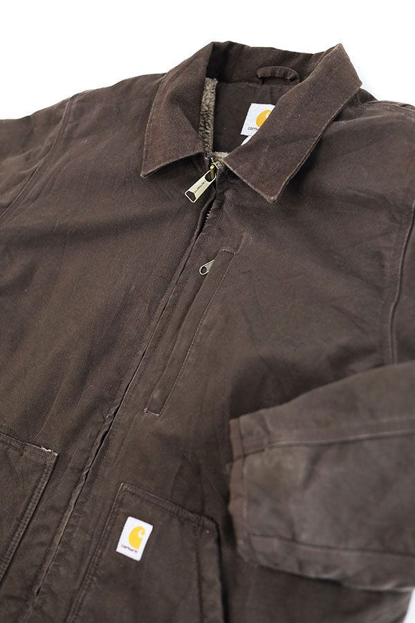 Used 00s Carhartt Brown Duck Ridge Coat Jacket Size L 